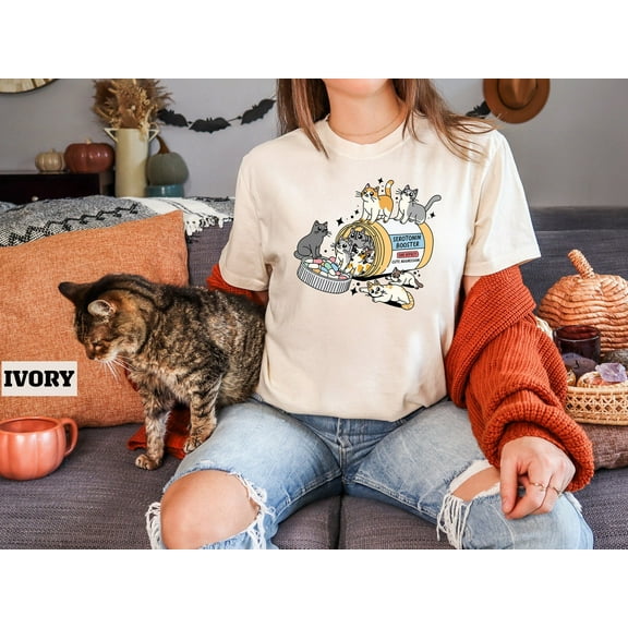 Simple Fit Serotonin Booster Cat T-Shirt, Graphic Cat Shirts, Mothers Day Gift, Cat Mom Shirt, Preppy Clothes, Pet Lover Tee, All Size S-5Xl