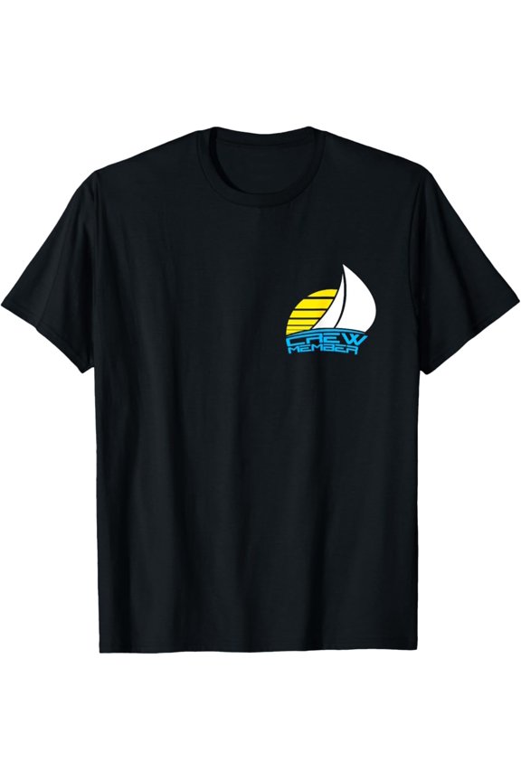 Ship Waves Sailor Crew Team Sailing Crew Sailing Logo T-Shirt All Size S-5XL
