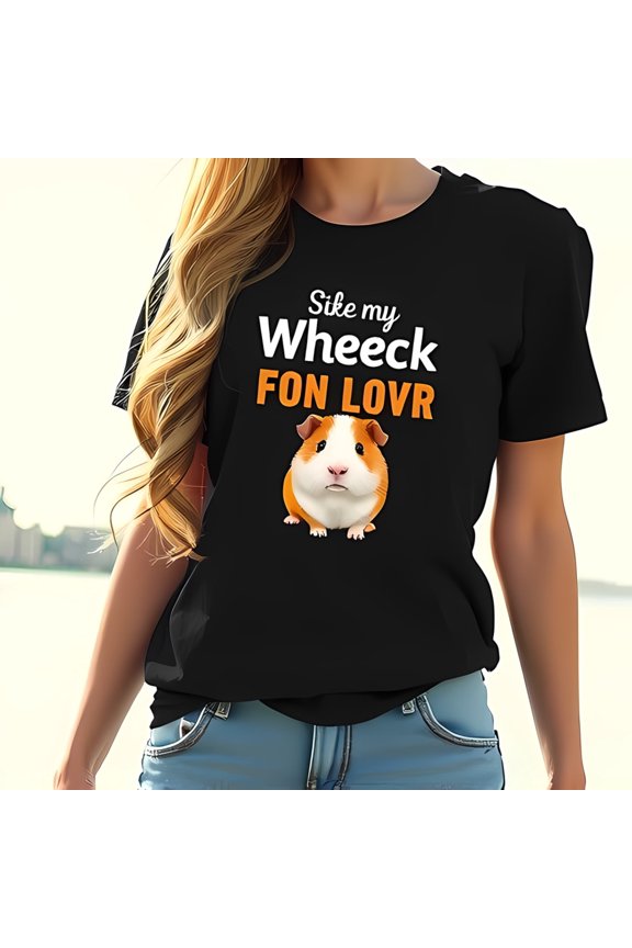 Sike My Wheeck Fon Lovr " - Fun Black Cotton Short Sleeve T-Shirt -All-Cotton All Size S-5Xl