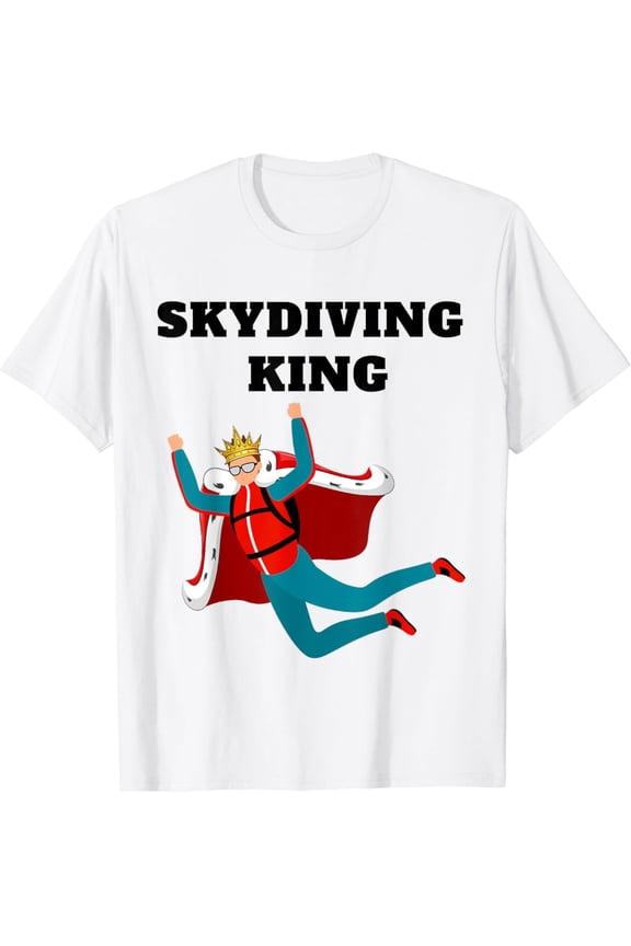 Skydiving King | Boys Skydiving Tshirt | Mens Skydiving T-Shirt All Size S-5XL