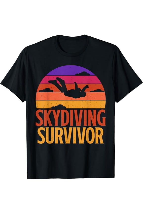 Skydiving Survivor Skydiver T-Shirt All Size S-5XL