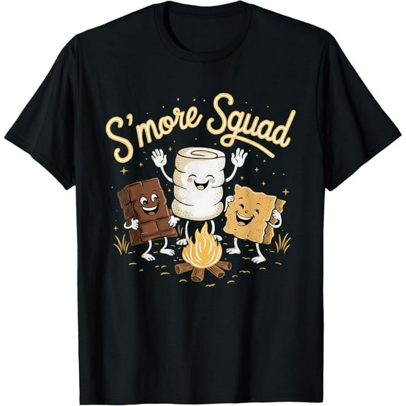 Simple Fit Smore Squad Camping Campfire Chocolate Marshmallow S'Mores T-Shirt
