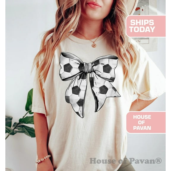 Simple Fit Soccer Coquette Bow, Game Day Shirt, Mom Shirt, Soccer Mom Shirt, For Women, Sports Mom Shirt, Mothers Day Gift, , Oversized