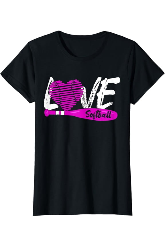 Softball Graphic Saying Girls And Women T-Shirt All Size S-5Xl