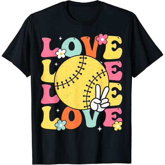 Simple Fit Softball Love Cute Softball Shirts For Women Mom Teens Girls T-Shirt All Size S-5Xl
