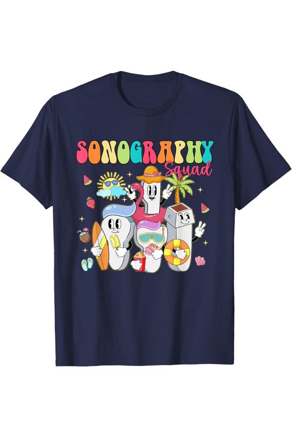 Sonography Squad Summer Vibe Float Ultrasound Tech T-Shirt All Size S-5Xl