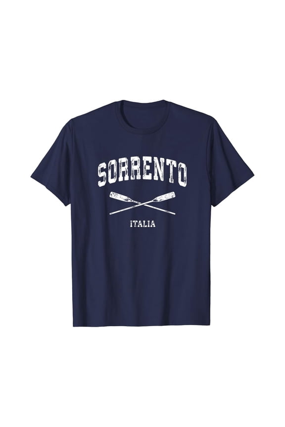 Sorrento Italy Vintage Nautical Crossed Oars T-Shirt All Size S-5XL