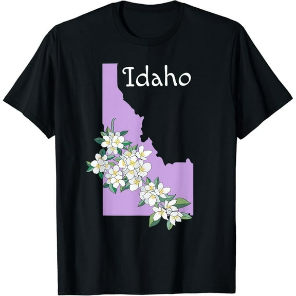 Simple Fit State Of Idaho Syringa Flower T-Shirt
