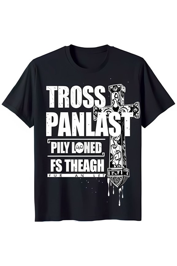 Stylish Black T-Shirt With Intricate White Graphic & Bold Text All Size S-5Xl