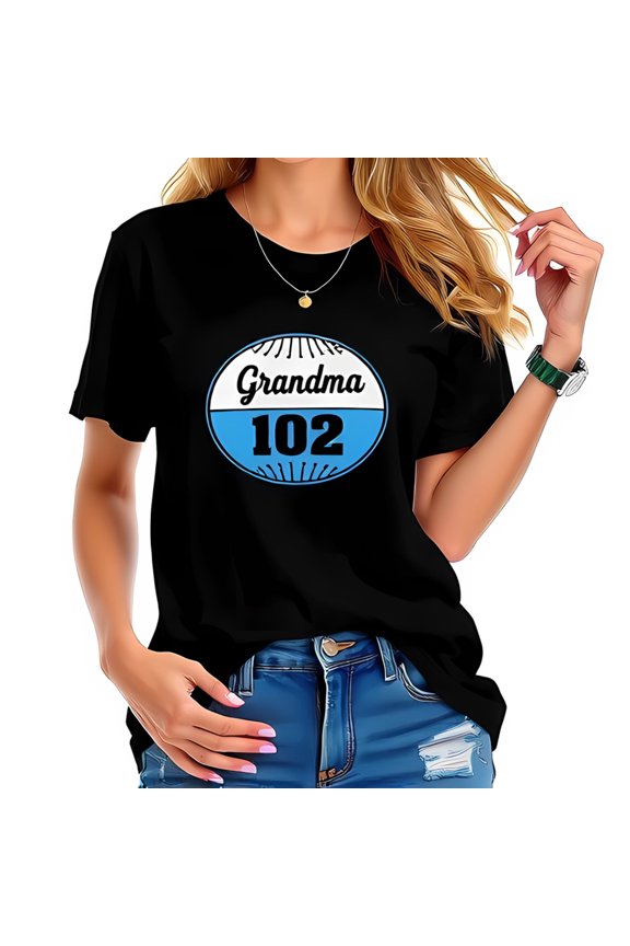 Stylish Cotton Short Sleeve T-Shirt For Grandma - Fun " Grandma -All-Cotton All Size S-5Xl