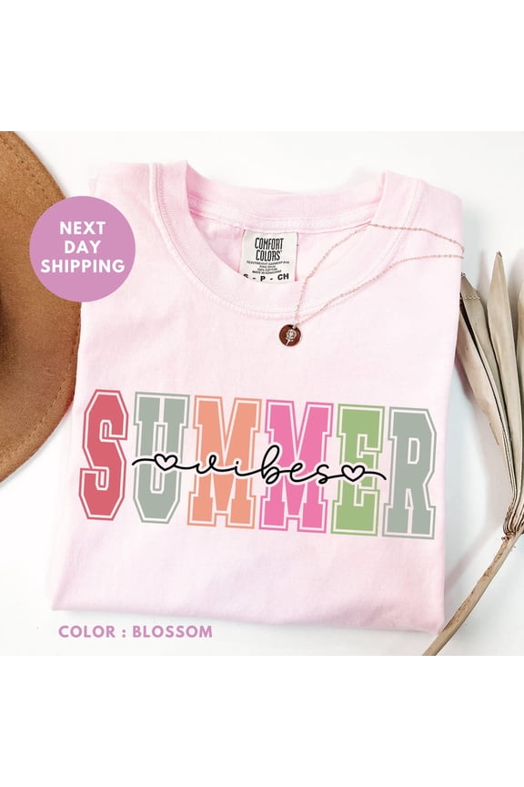Summer Shirt, Summer Vibes Shirt, Trendy Beach Shirt, Girls Summer Vacation Shirt, Hello Summer Shirt, Best Gifts for Her