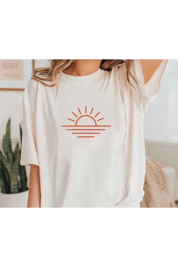 Sun T-Shirt For Women, Sunshine Tee Shirt, Summer Shirt For Lady, Beach Shirts, Summer Positive Vibes Shirt, Gift For Her, Handmade Printed