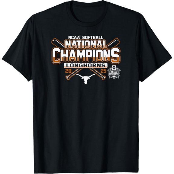 Simple Fit Texas Longhorns Softball National Champs 2025 Wcws Black T-Shirt All Size S-5Xl