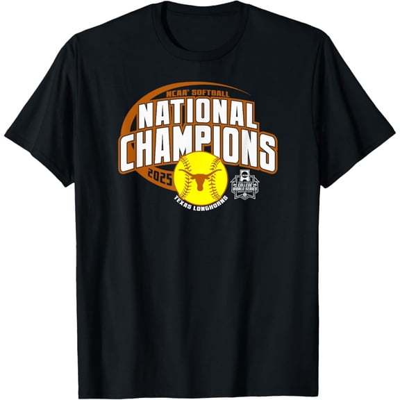 Simple Fit Texas Longhorns Softball National Champs 2025 Wcws Swoop T-Shirt All Size S-5Xl