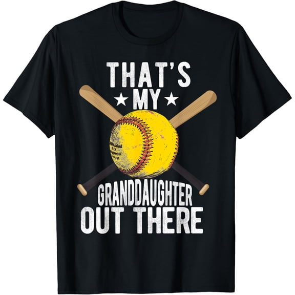 Simple Fit That'S My Granddaughter Out There Softball Grandpa Grandma T-Shirt All Size S-5Xl