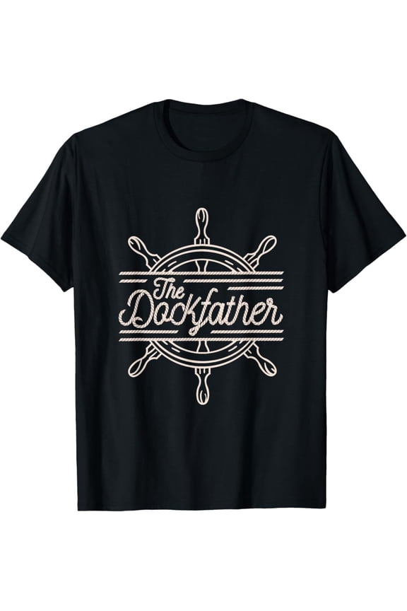The Dockfather Vintage Boat Captain Sailing T-Shirt All Size S-5XL
