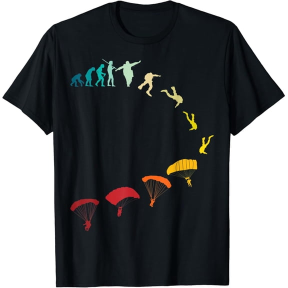 Simple Fit The Evolution Of Skydiving - Skydiving, Skydiver T-Shirt All Size S-5XL