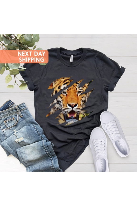 Tiger Shirt, School Spirit Team Shirt, Tiger Face Shirt, Tiger Lover Gift Shirt, School Mascot Shirt, Aesthetic Tiger Shirt, Brave Tiger Men Tee