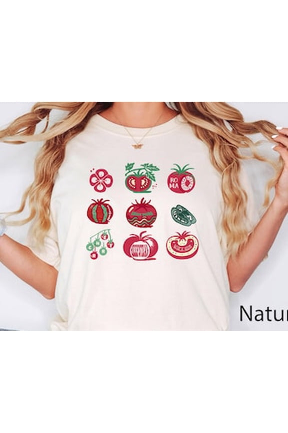 Tomato Shirt, Graphic Tee, Vegetable Screen Print Shirt, Clothing Foodie Gardening Gift, Vegetable Shirt, Tomato T-shirt, Greenhouse T-shirt