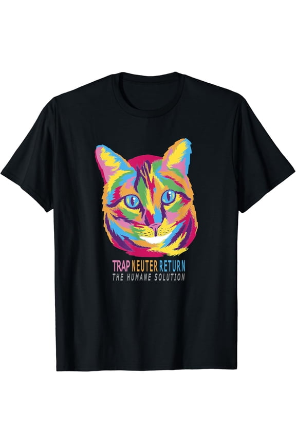 Trap Neuter Return (Tnr) The Humane Solution Cat Art Love T-Shirt