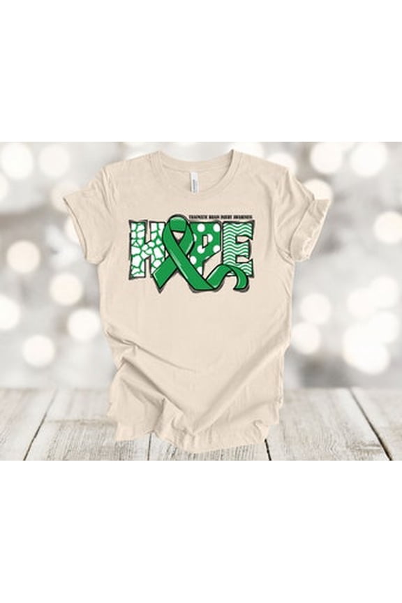Traumatic Brain Injury Awareness, Hope, March Awareness, Green Rainbow, Green Ribbon, Soft Unisex, Plus Size Available All Size S-5XL