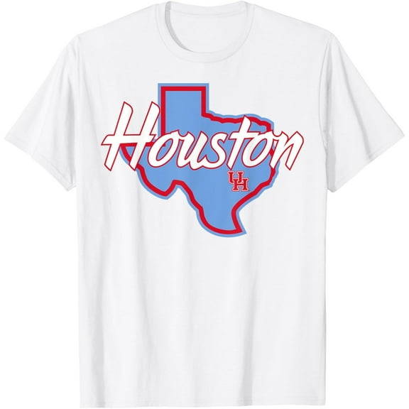 Simple Fit University Of Houston | Houston Blue Collection State Icon T-Shirt All Size S-5XL