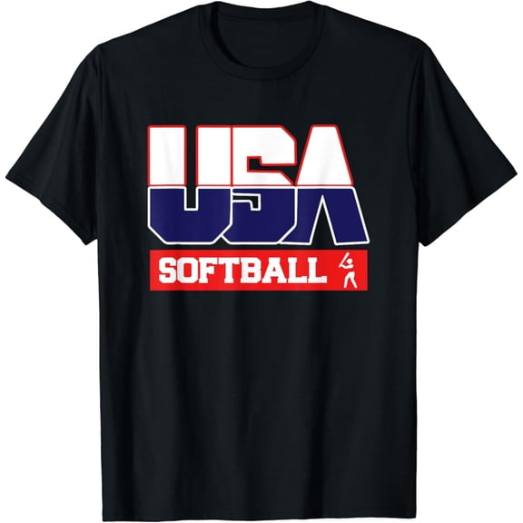 Simple Fit Usa Team Softball - Men & Women American Sports T-Shirt All Size S-5Xl