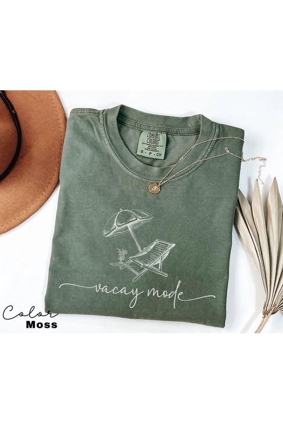 Vacation Beach Shirt, Vacay Mode, Oversized Tshirt, Summer Shirt, Oversized Shirt, Trendy Beach Shirt, Vacation Shirt, All Size S-5Xl