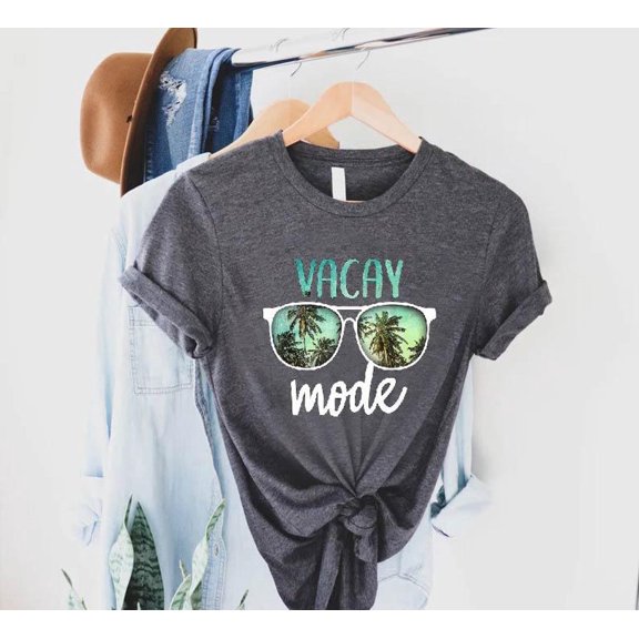 Simple Fit Vacay Mode Tshirt, Vacation Group Shirt, Travel Tee,Summer Camping Shirt,Palm Beach Shirt, Beach Trip Gifts,Beach Vacation Family Gift All Size S-5XL