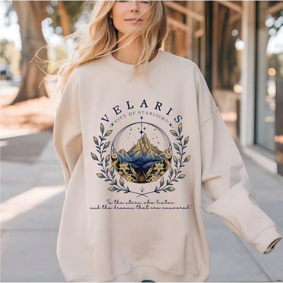 Simple Fit Velaris 2-sides Sweatshirt and , Velaris City Of Starlight Sweatshirt, The Night Court Sweatshirt, Bookish gifts, Sarah J Maas, CRT049 All Size S-5XL