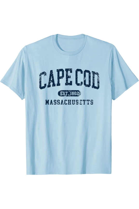 Vintage Cape Cod Est 1602 Massachusetts Ma Retro Distressed T-Shirt All Size S-5XL