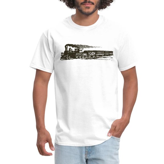 Simple Fit Vintage Distressed Train Nerdy Men'S T-Shirt