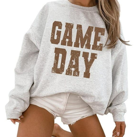 Simple Fit Vintage Football Sweatshirt: Game Day Crewneck All Size S-5XL