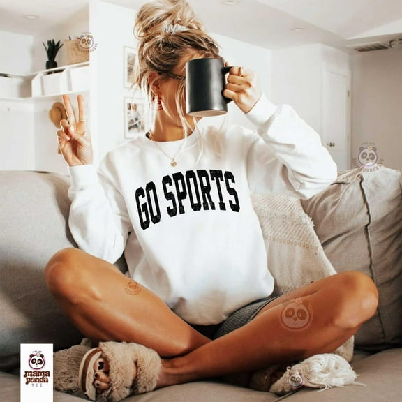 Simple Fit Vintage Go Sports Sweatshirt, Game Day , Varsity Sports Sweatshirt, Tailgate Crewneck, Sunday Football, Football Mom sweater All Size S-5XL