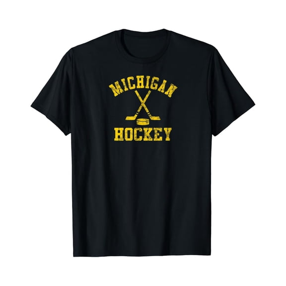 Simple Fit Vintage Michigan Hockey T-Shirt All Size S-5Xl