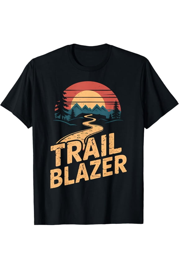 Vintage Mountain Hiker Trail Blazer Retro Hiking Camping T-Shirt