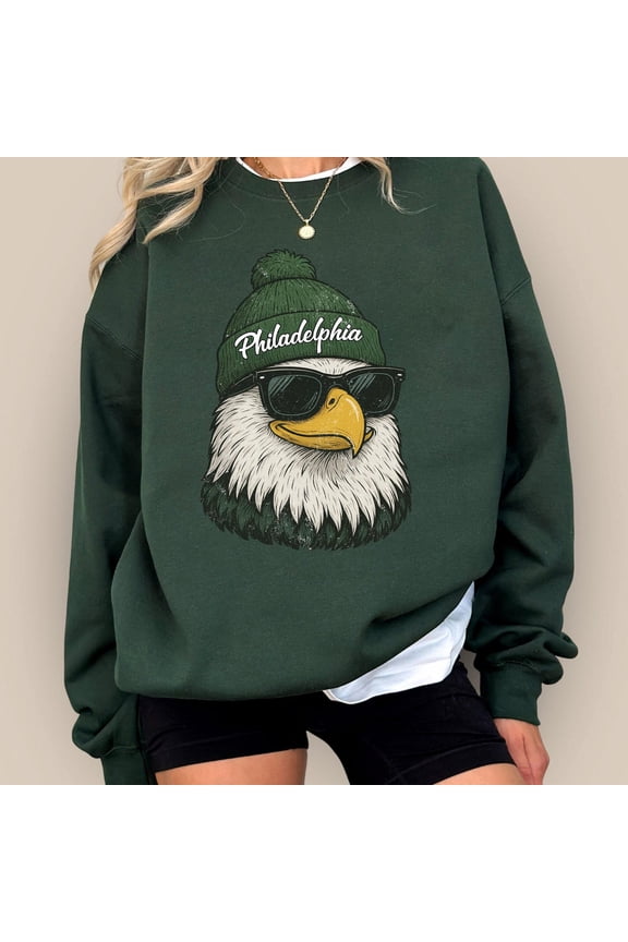 Vintage Philadelphia Football Sweatshirt, Trendy Fan Gifts, Retro Eagle Apparel, Team Wear, Trendy Gift, Football Fan, Game Day Crewneck All Size S-5XL