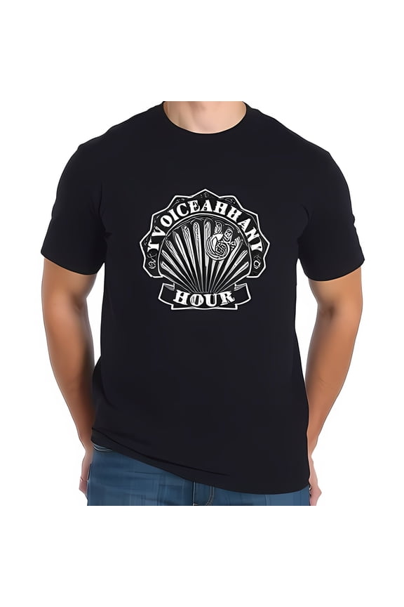 Vintage Seashell Graphic T-Shirt For Men & Women - Dark Navy Blue -All Cotton All Size S-5Xl