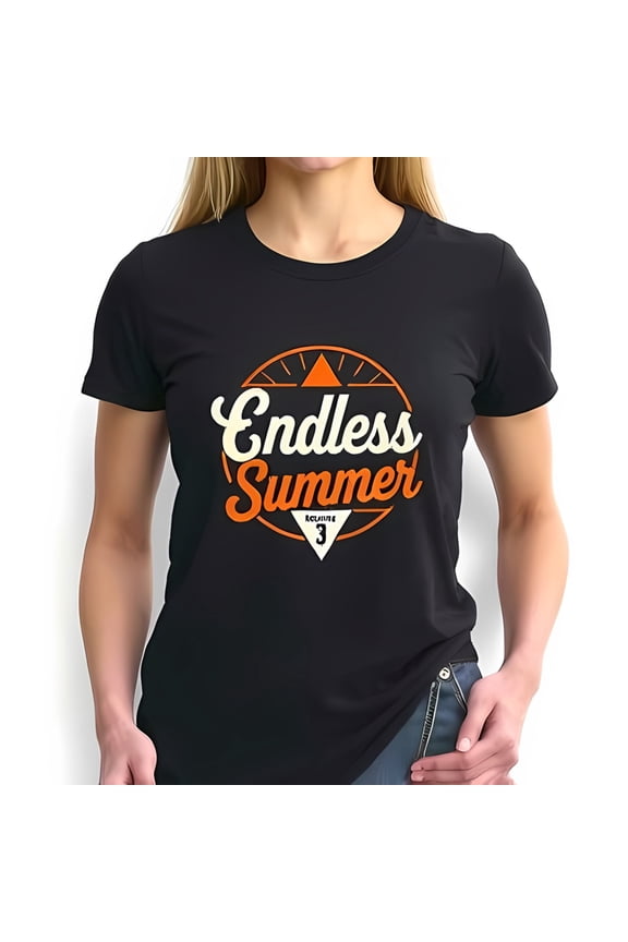 Vintage Style 'Endless Summer' Cotton Short Sleeve T-Shirt With Retro-All-Cotton All Size S-5Xl