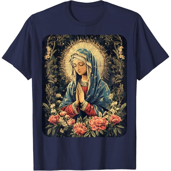 Simple Fit Vintage Virgin Mary Art T-Shirt All Size S-5Xl