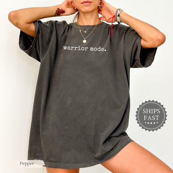 Simple Fit Warrior Mode Shirt, Cancer Awareness Tee, Support Shirt, Inspirational Quote Shirt, Empowerment Tee for Women All Size S-5XL