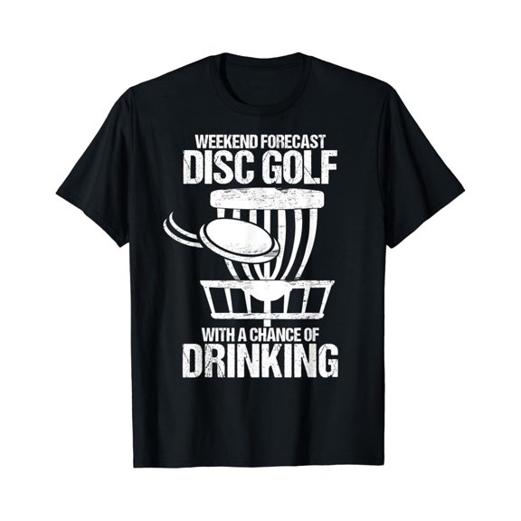 Simple Fit Weekend Forecast Disc Golf I Discgolf T-Shirt All Size S-5Xl