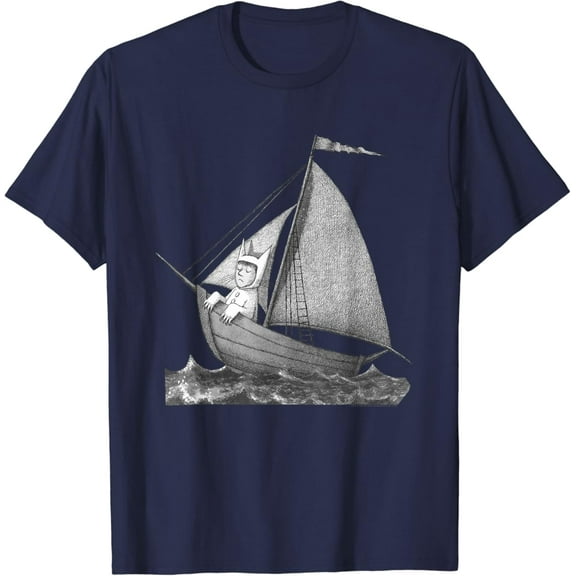 Simple Fit Where The Wild Things Are Sailing On A Boat T-Shirt All Size S-5XL