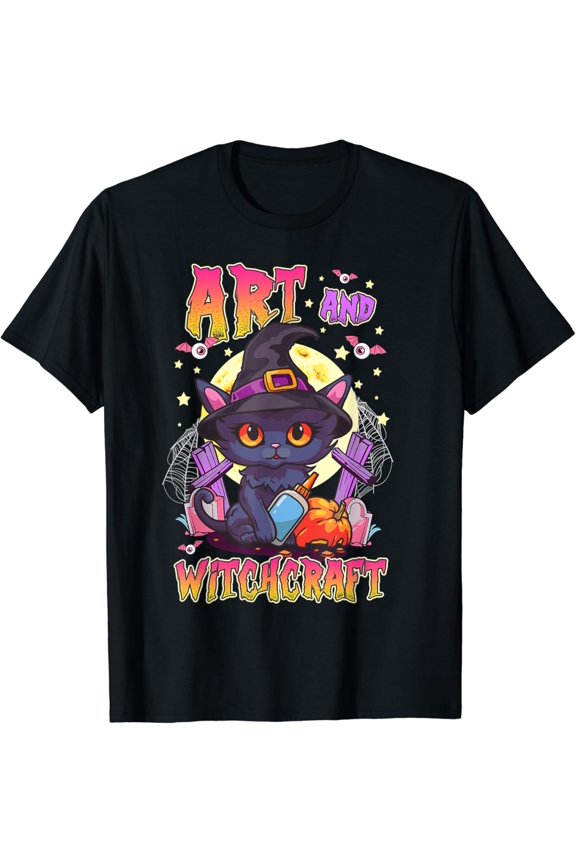 Witchcraft And Whiskers: Creative Coven - Art And Witchcraft T-Shirt