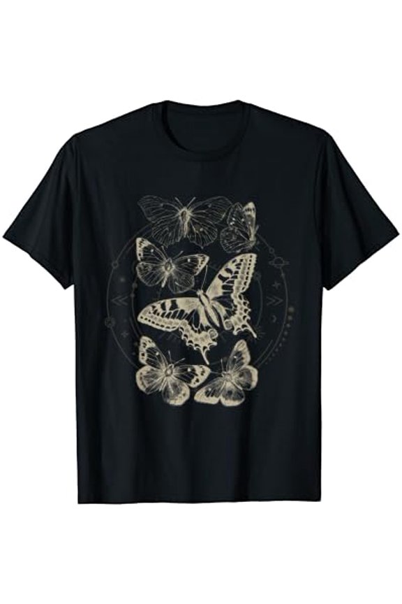 Witchy Butterfly Moth Witchcore Insect Astronomy Lover T-Shirt