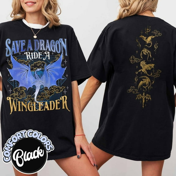 Simple Fit Xaddy Save a Dragon Ride a Wingleader Shirt, Fantasy Bookish Shirt, Dragon Riders, Dark Academia Storm Wing Shirt, Romantasy