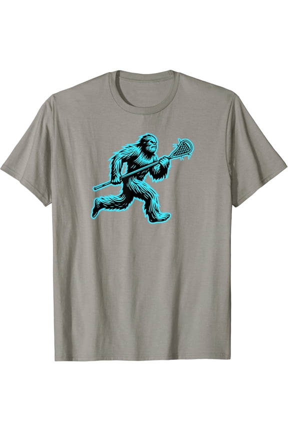 Yeti Sasquatch Lax Bigfoot Lacrosse Vintage Vibe T-Shirt All Size S-5Xl