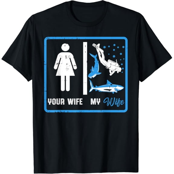 Simple Fit Your Wife My Wife Scuba Diving T-Shirt All Size S-5XL