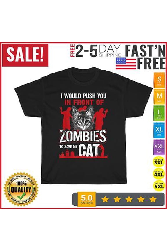 Zombies Cat Vintage T Shirt Men Fashion 2023 Women T Shirt Short Sleeve All Size S-5XL