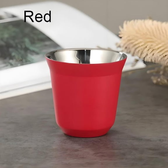 Simple Flat Bottom Cup Stainless Steel Liner Capsule Coffee Cup Water Cup